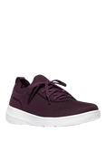 FitFlop Super-Q Crystal Trim Knit Lace-Up Trainers, Black, Plumberry