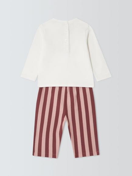 John Lewis Baby Ladybird Long Sleeve Top & Stripey Trousers Set, Multi - view 2, Multi