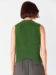 Whistles Sleeveless Rib Cotton Knit Top, Green