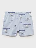 Mango Kids' Snoopy Surf Shorts, Light Pastel Blue