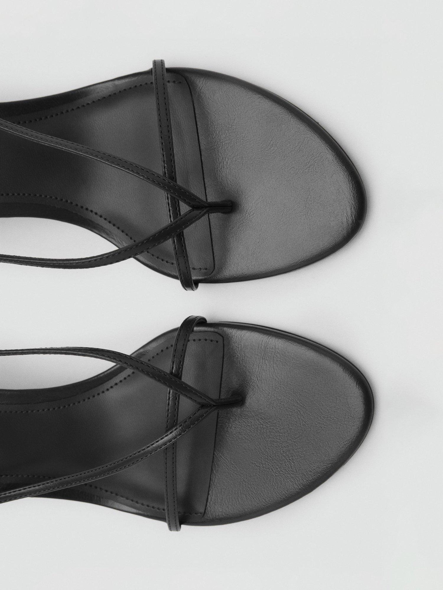 Product image 3 of 4, which shows Mango Sora Open Sandals, Black, 4