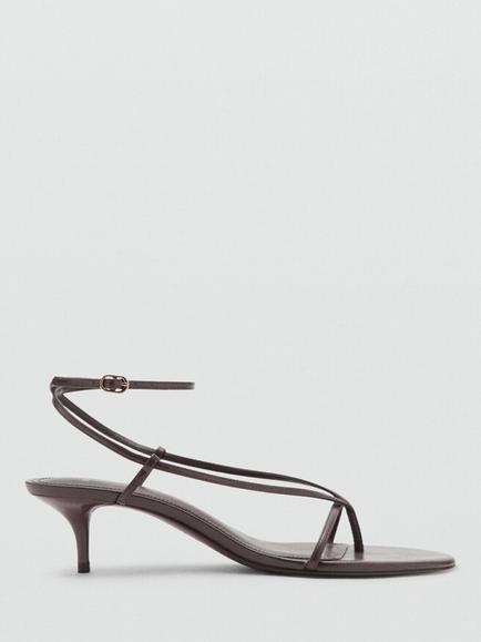Mango Sora Open Sandals, Dark Brown