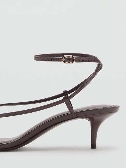 Mango Sora Open Sandals - view 2, Dark Brown