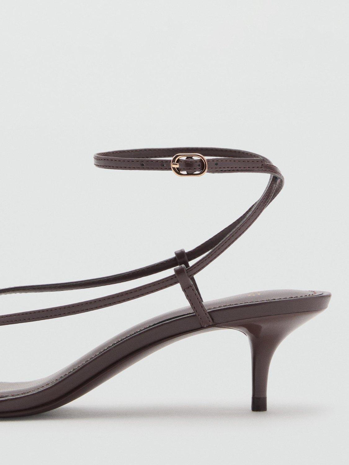 Product image 4 of 4, which shows Mango Sora Open Sandals, Dark Brown, 4