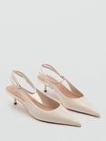 Mango Tado Pointed Buckle Kitten Heel Court Shoes