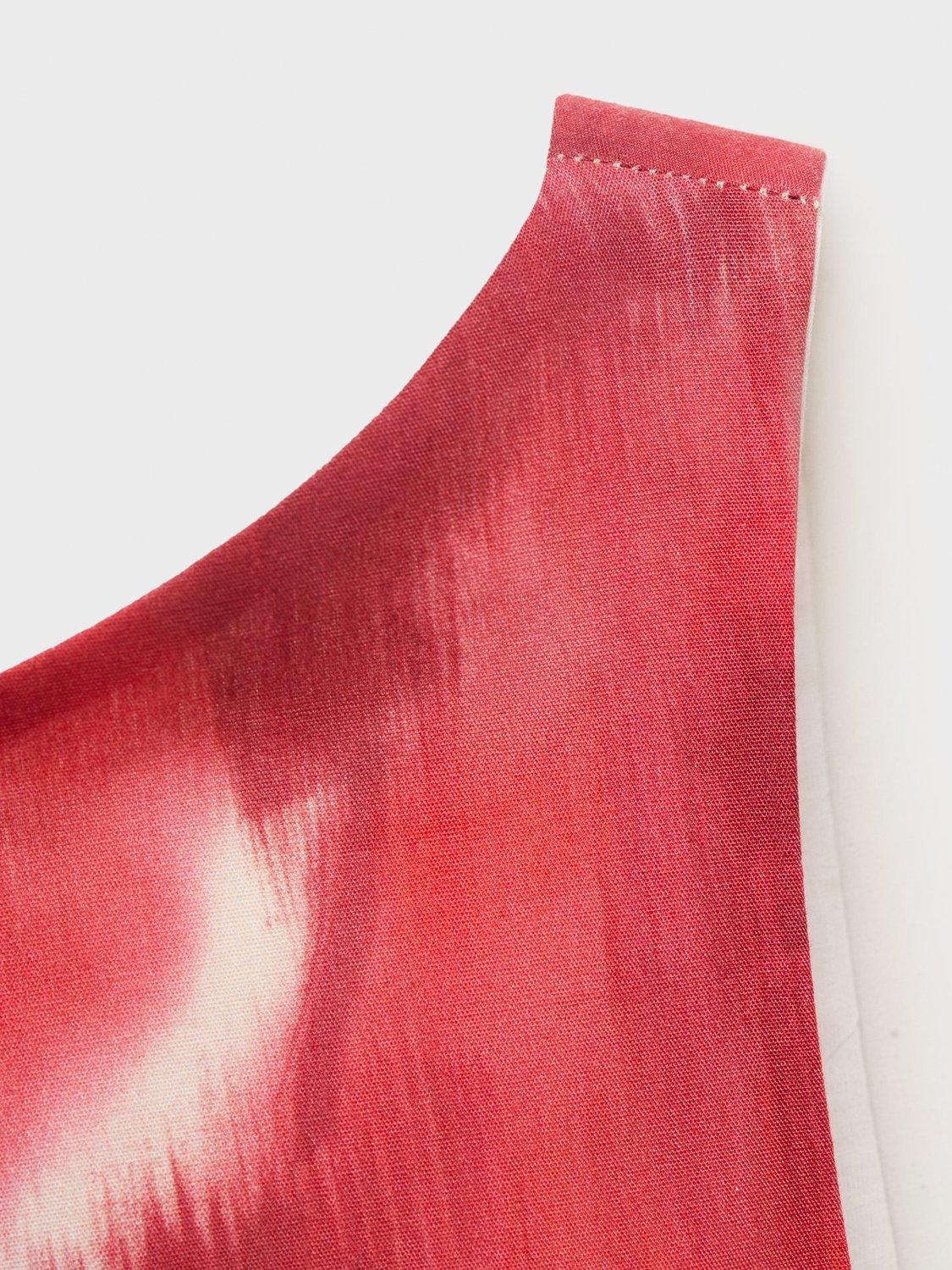 Product image 6 of 6, which shows Mango Aquare Abstract Floral Midi Dress, Beige/Multi, 4