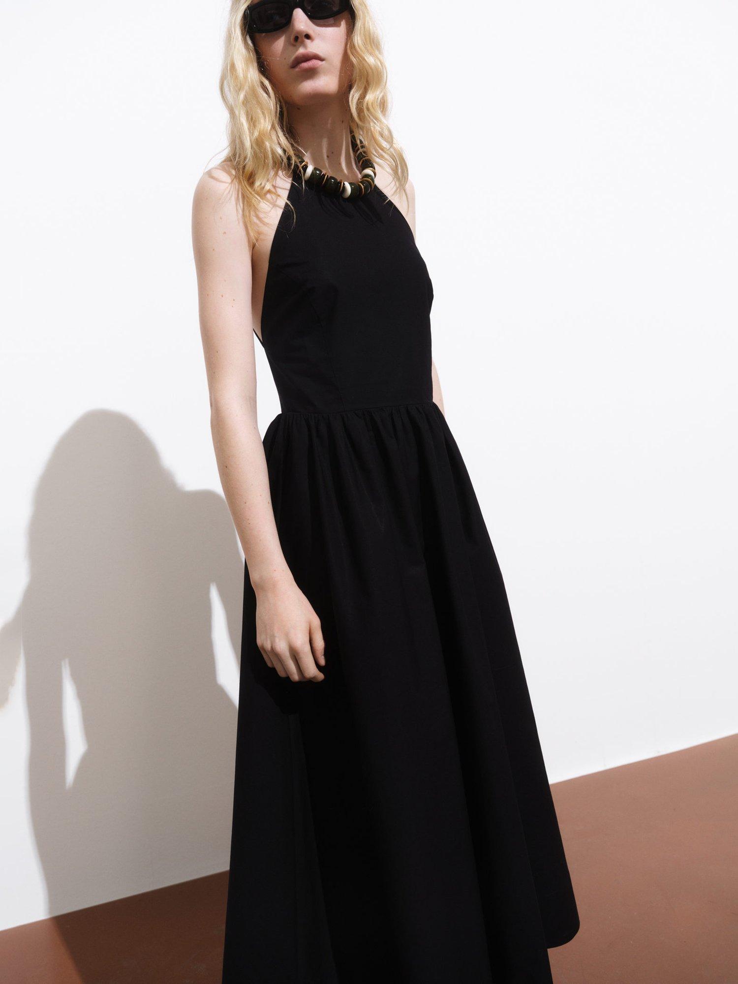 Product image 2 of 8, which shows Mango Audrey Wrap Back Maxi Dress, Black, 10
