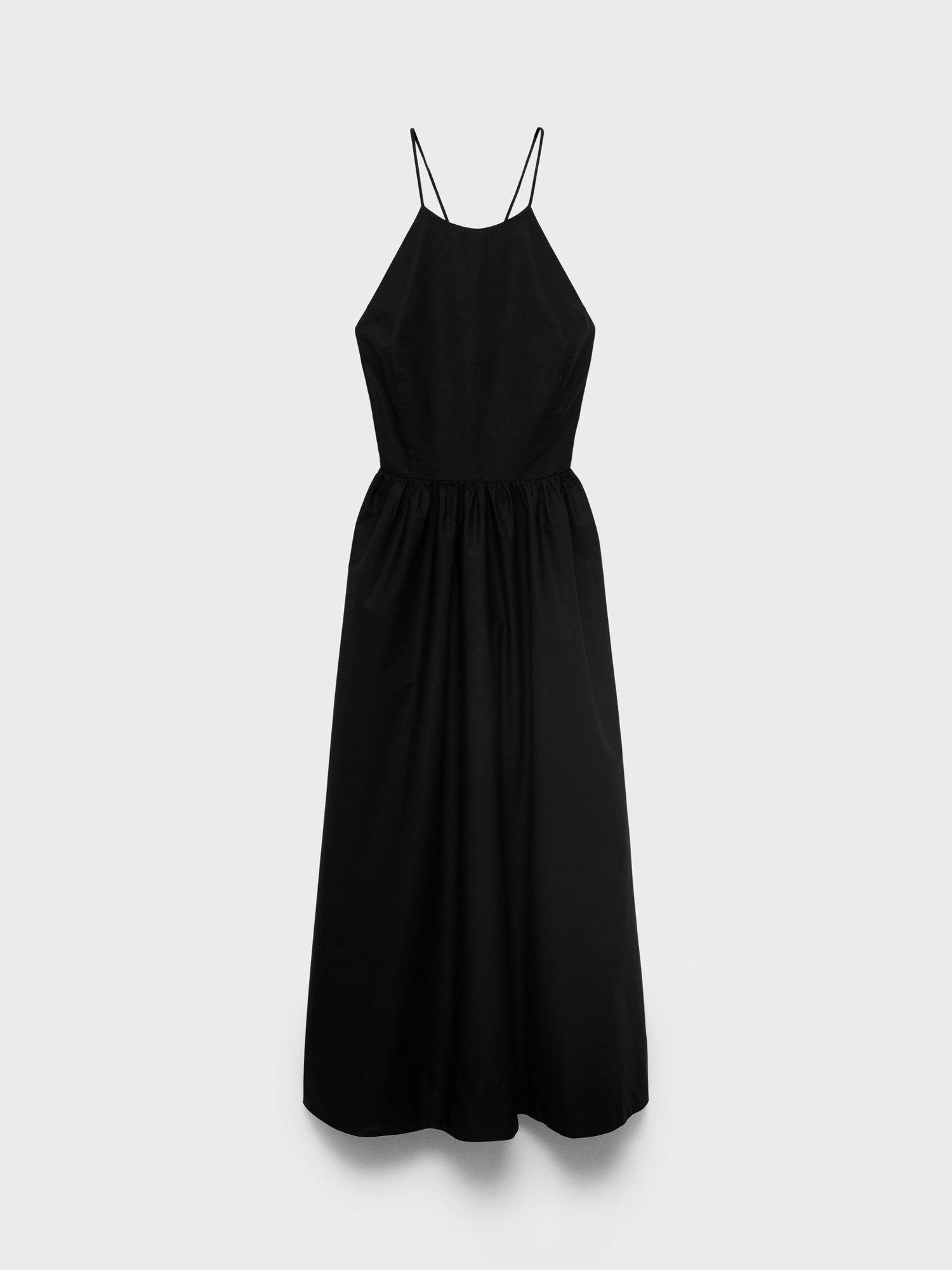 Product image 3 of 8, which shows Mango Audrey Wrap Back Maxi Dress, Black, 10