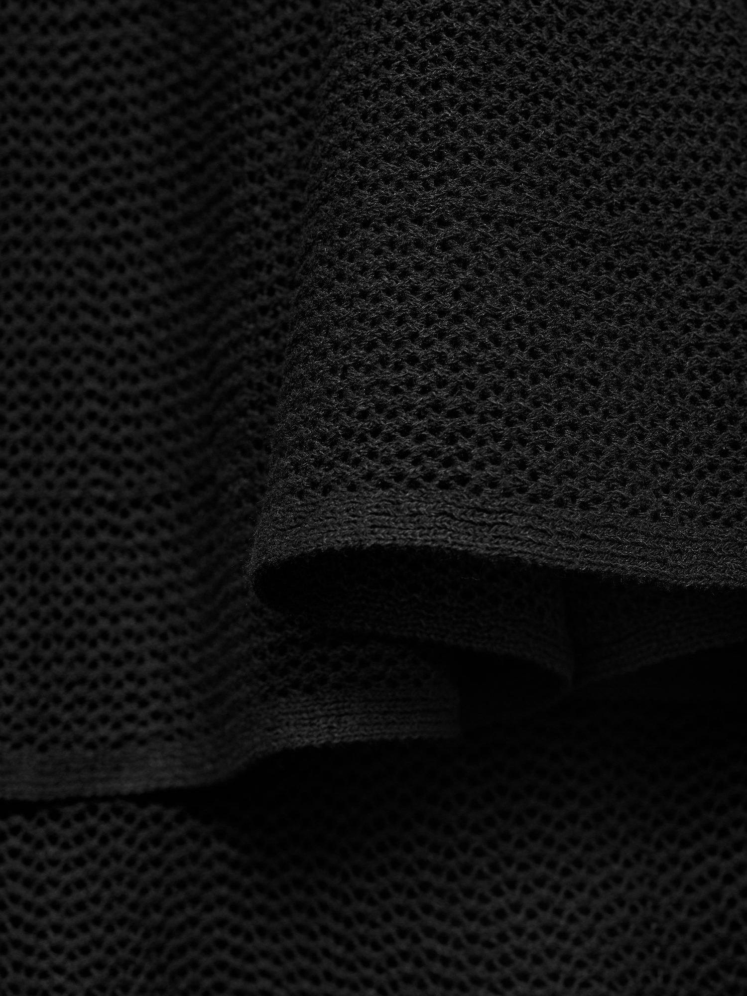 Product image 5 of 8, which shows Mango Capipota Flounce Mini Dress, Black, 10