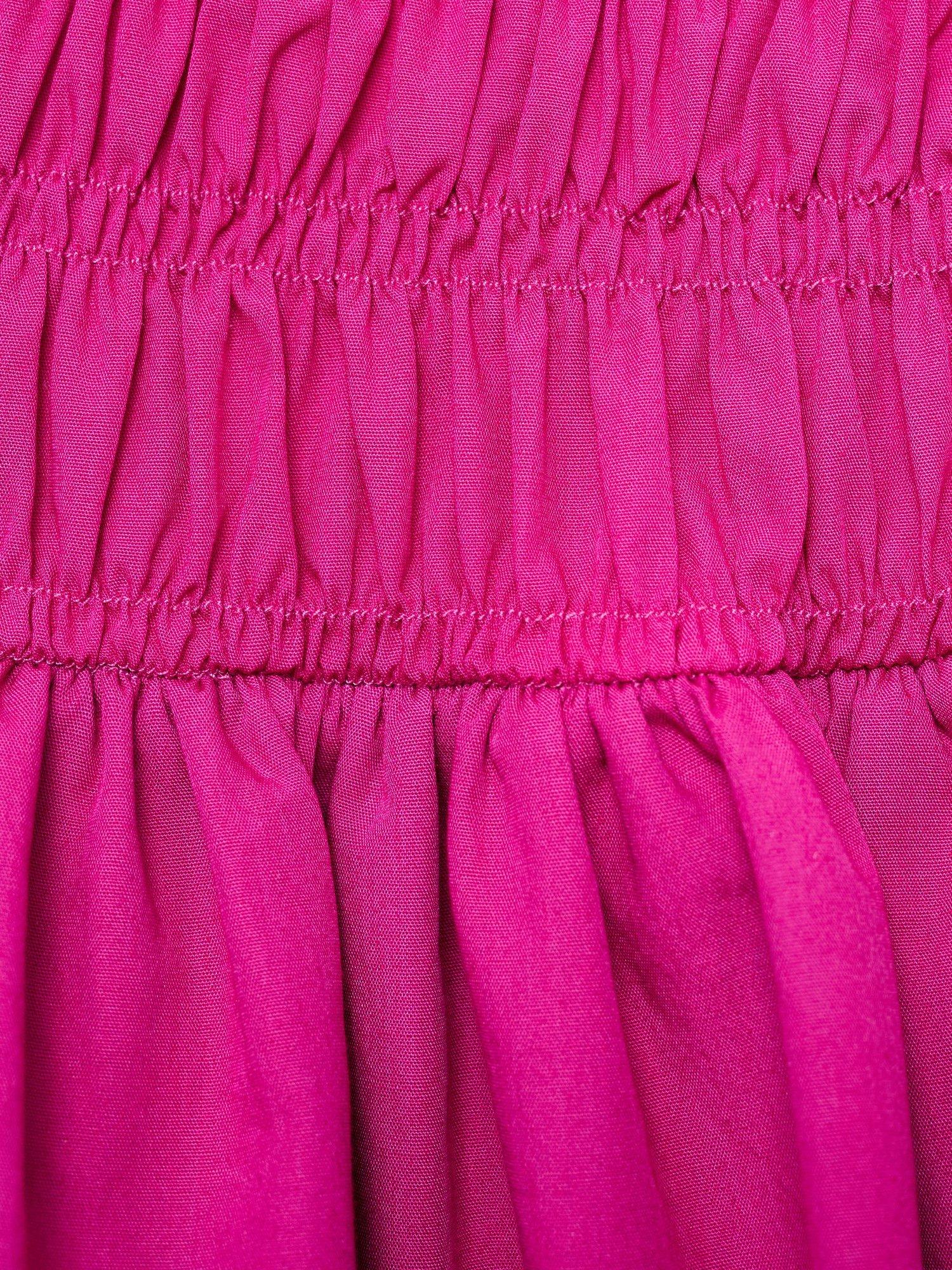 Product image 8 of 9, which shows Mango Clara Cotton Blend Mini Dress, Bright Pink, 10