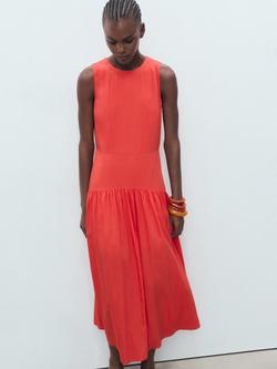 Mango Gilda Sleeveless Maxi Dress, Bright Red