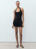 Mango Giuseppe Ruffle Mini Dress, Black