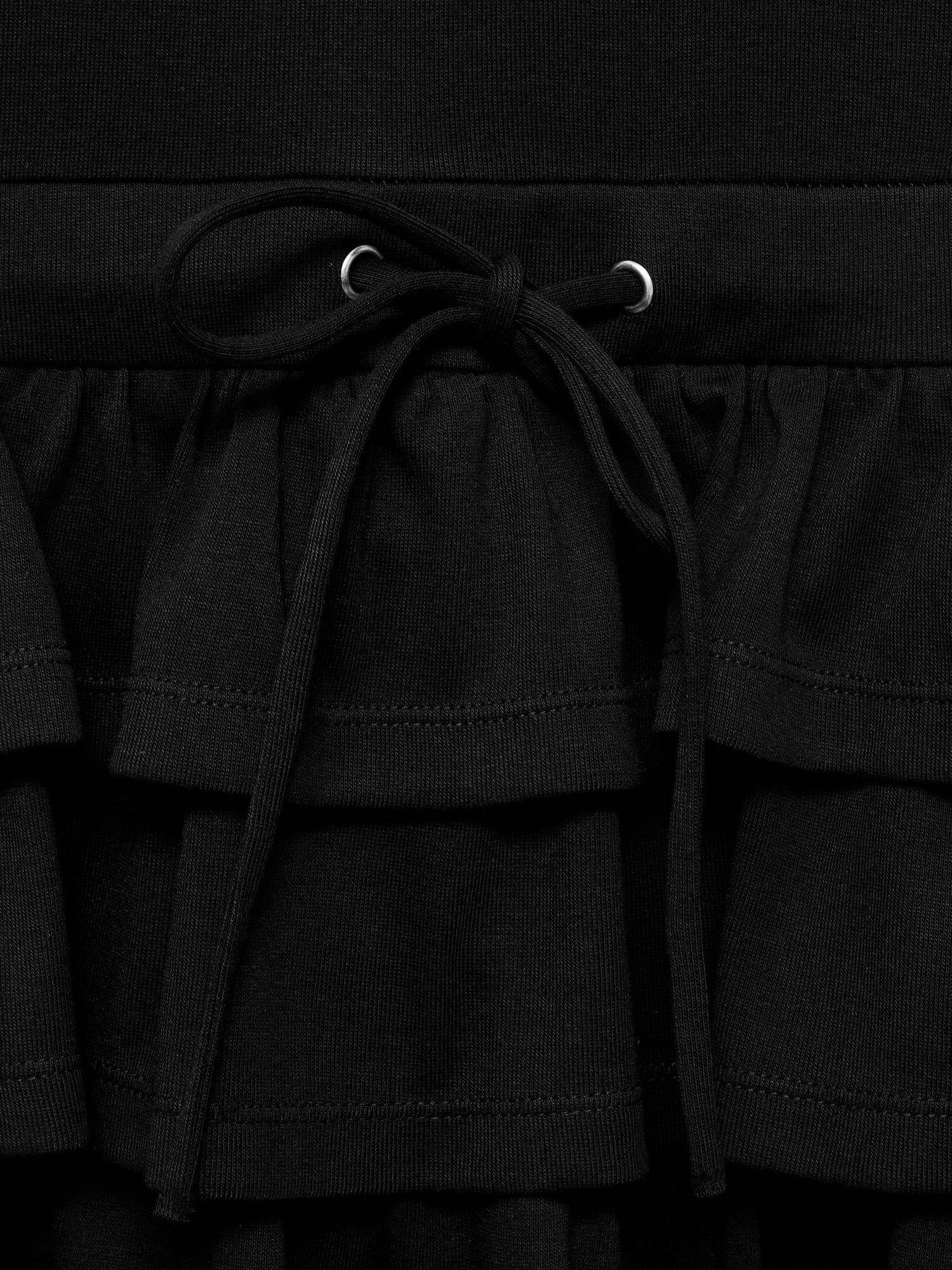 Product image 8 of 8, which shows Mango Giuseppe Ruffle Mini Dress, Black, 10