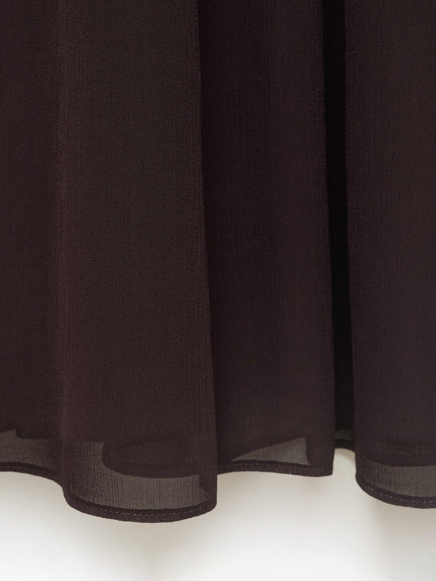 Product image 5 of 7, which shows Mango Leia Asymmetric Drop Waist Dress, Dark Brown, 10