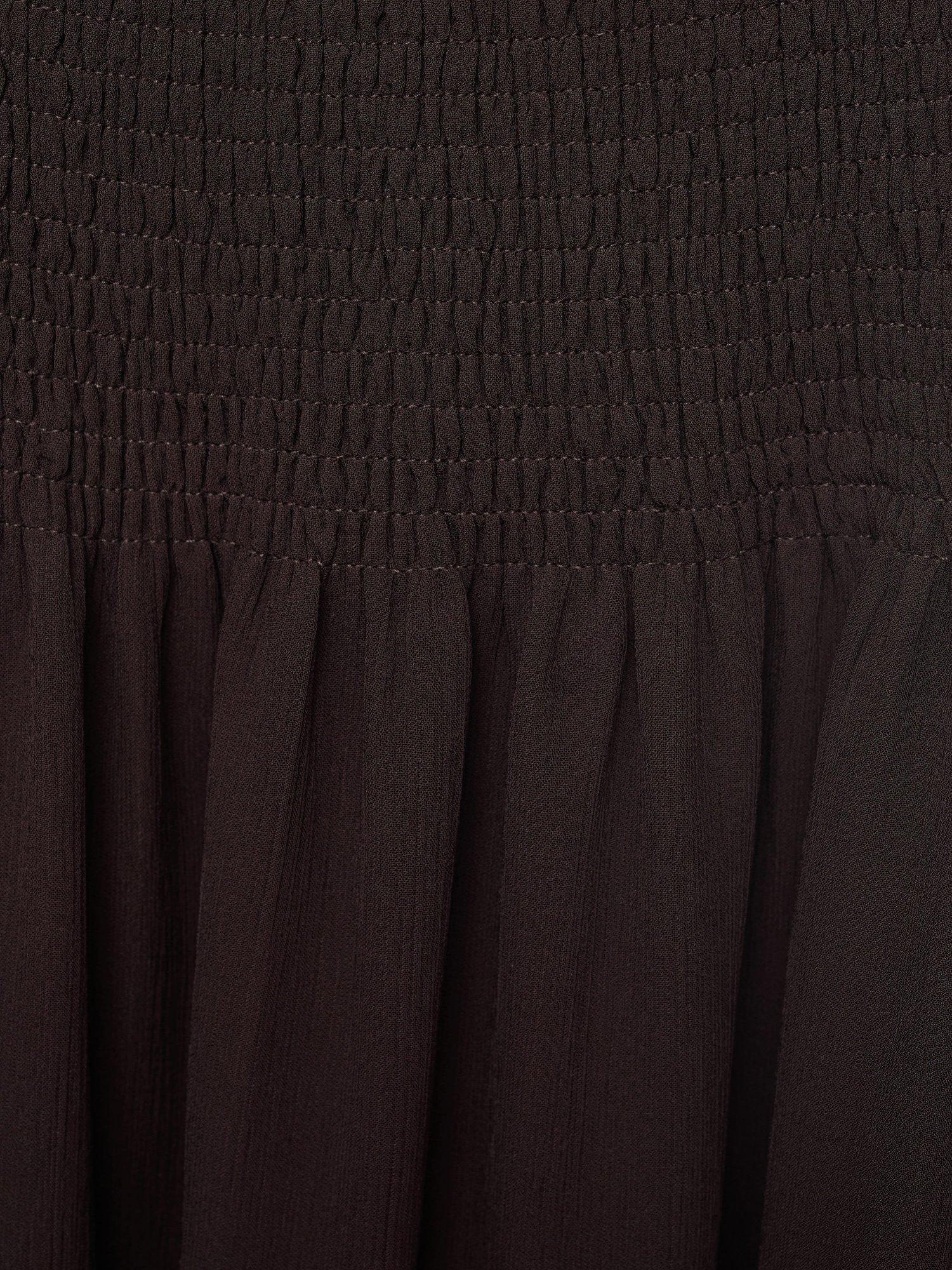 Product image 7 of 7, which shows Mango Leia Asymmetric Drop Waist Dress, Dark Brown, 10