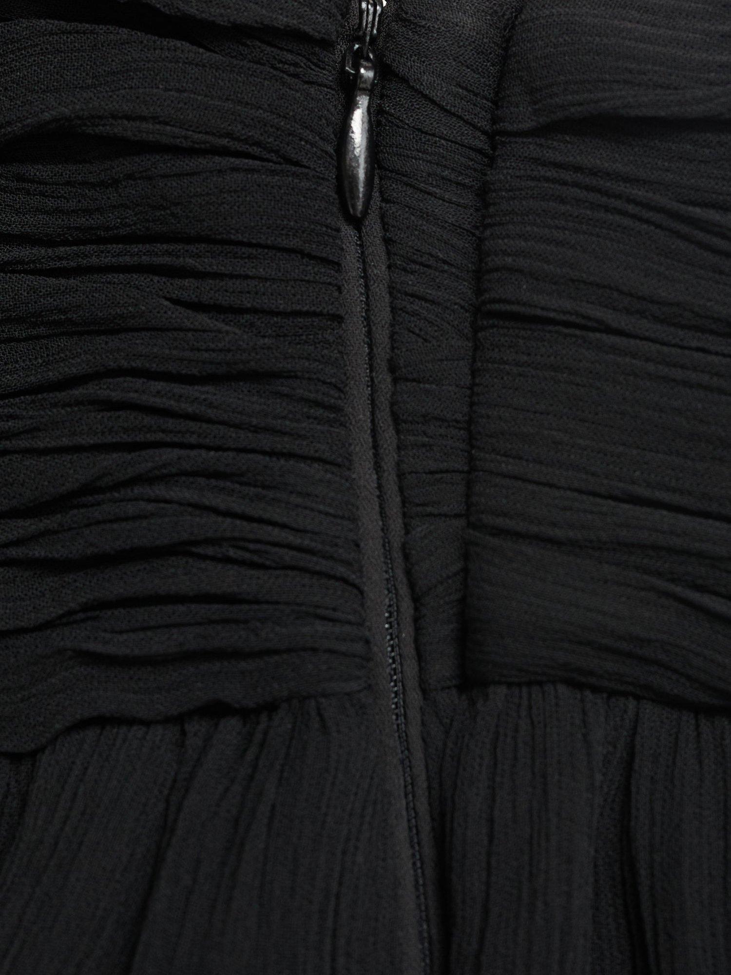 Product image 5 of 7, which shows Mango Selene Ruffle Maxi Dress, Black, 6