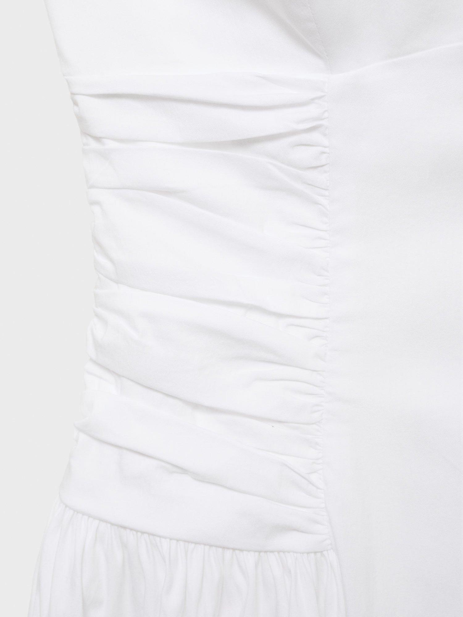 Product image 6 of 6, which shows Mango Wispa Gathered Side Strapless Midi Dress, White, 10