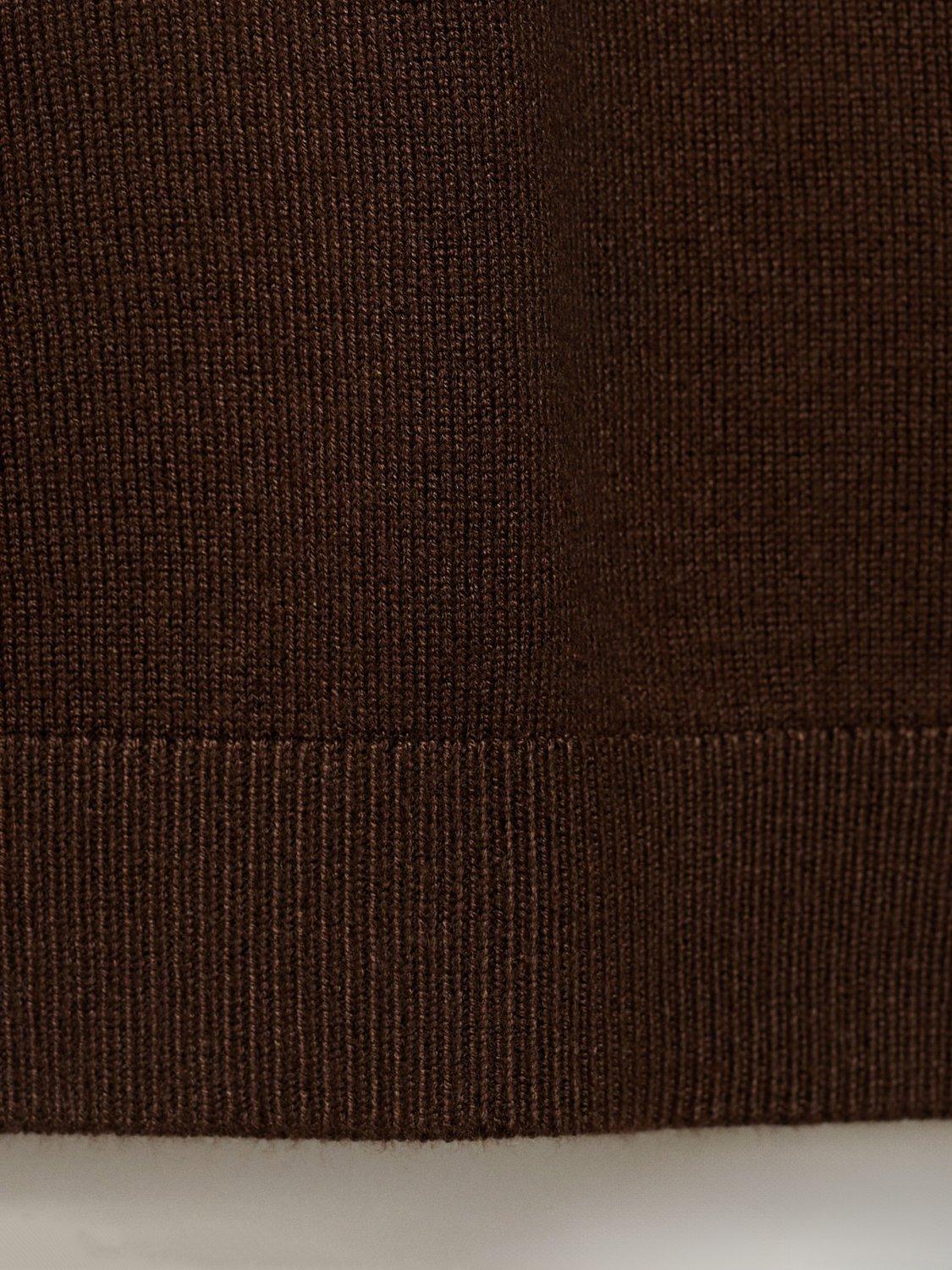 Product image 5 of 7, which shows Mango Basic Jumper, Dark Brown, L