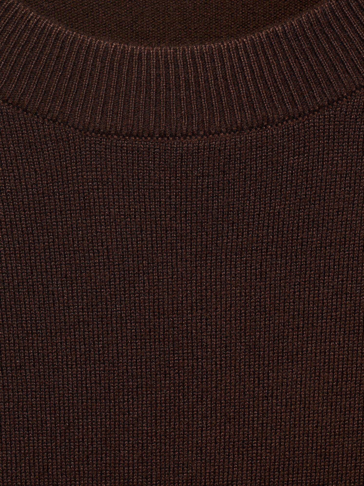 Product image 7 of 7, which shows Mango Basic Jumper, Dark Brown, L