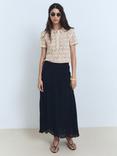 Mango Bermuda Cotton Short Sleeved Crochet Sweater