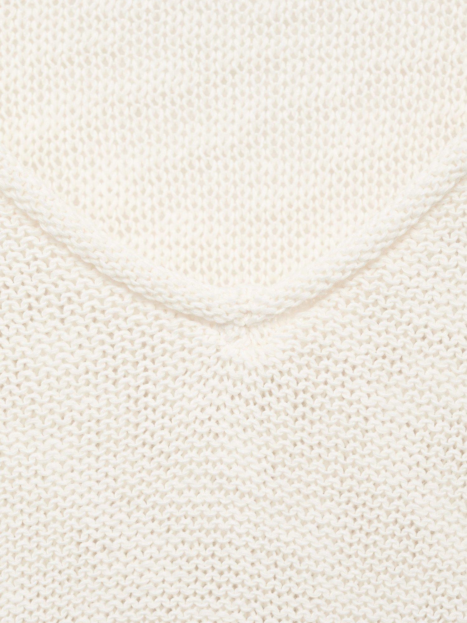 Product image 7 of 7, which shows Mango Faro V-Neck Jumper, White, XS