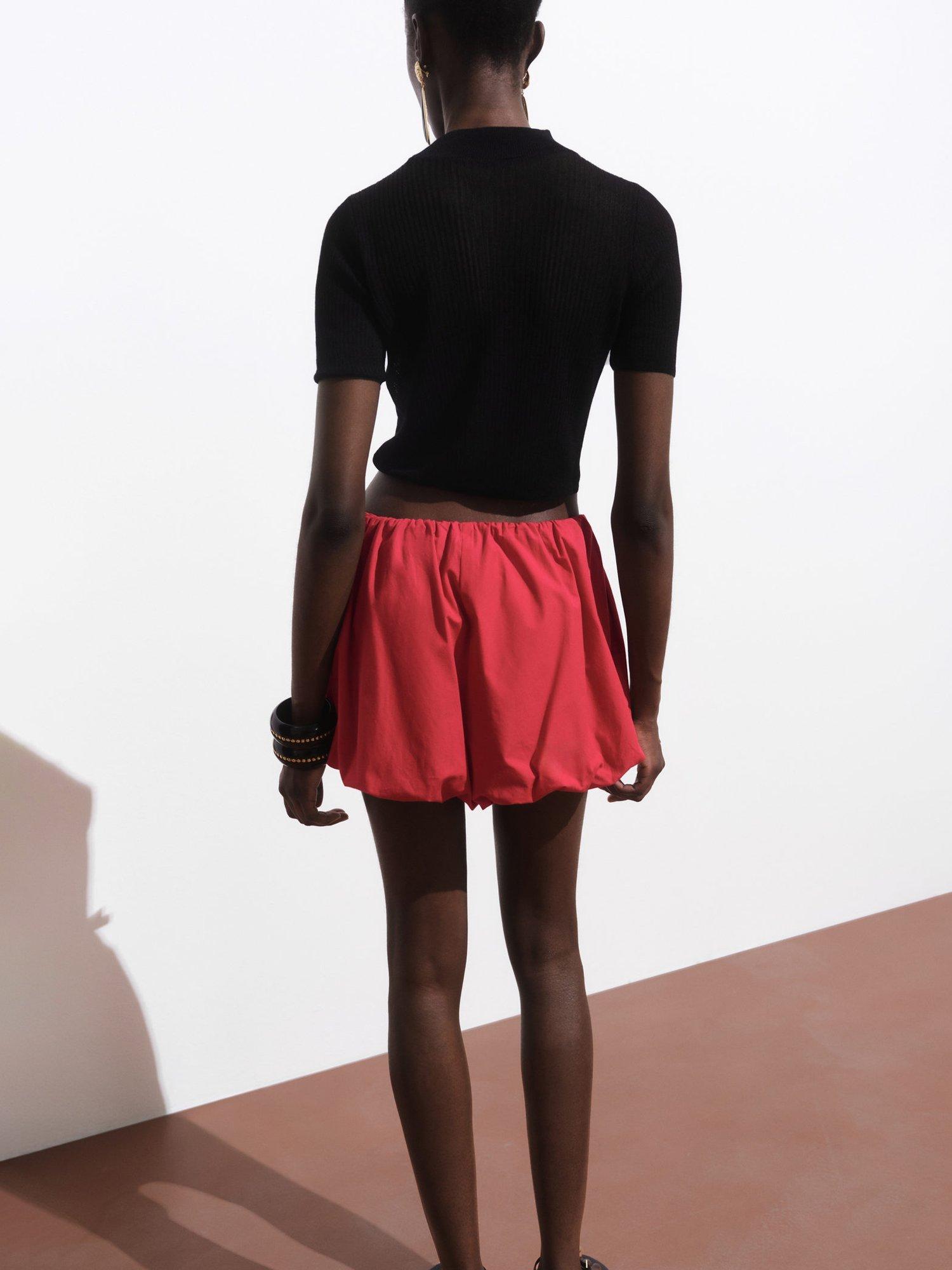 Product image 4 of 7, which shows Mango Paula Knitted Cropped High Neck Sweater , Black, L