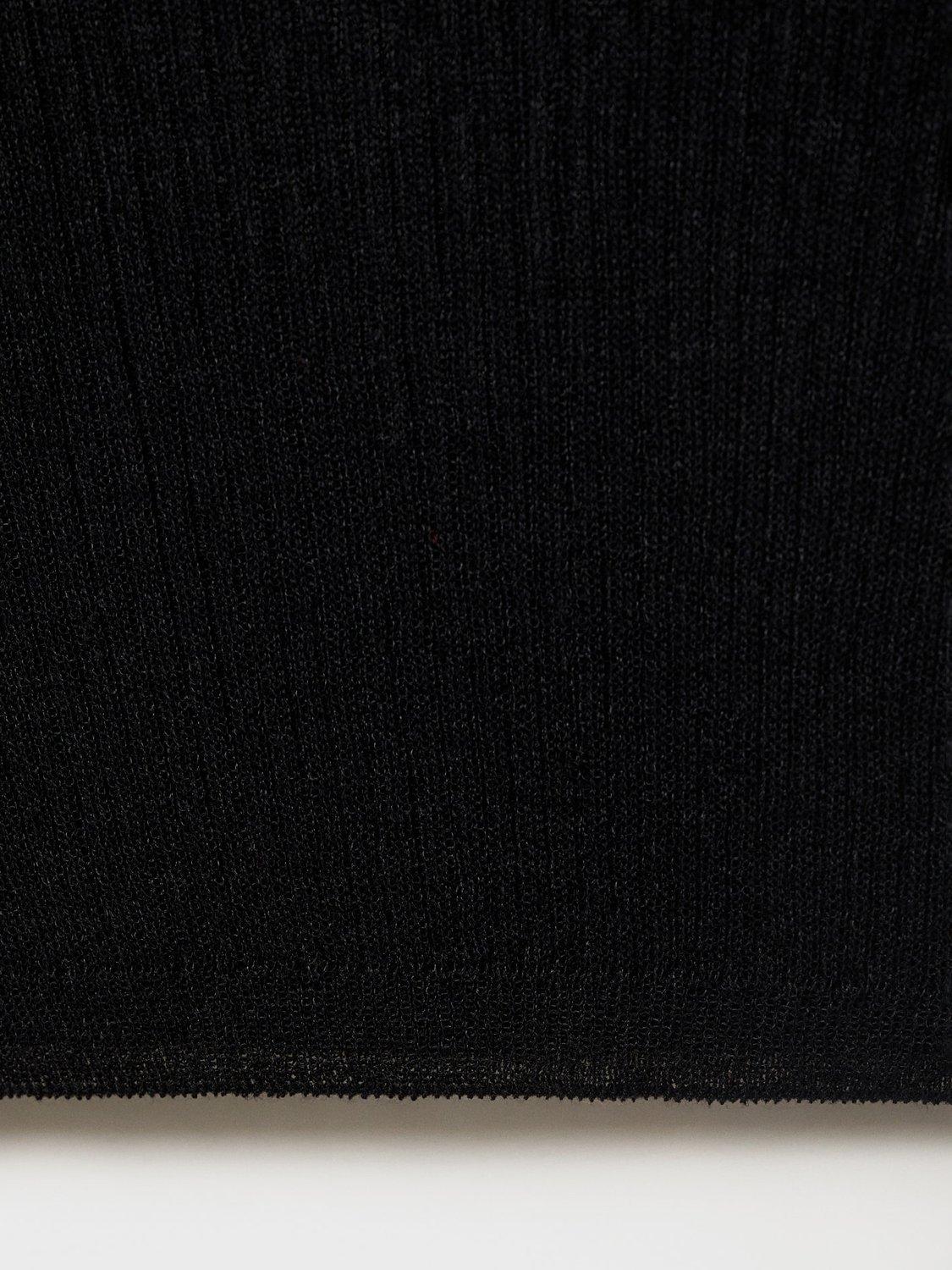 Product image 5 of 7, which shows Mango Paula Knitted Cropped High Neck Sweater , Black, L