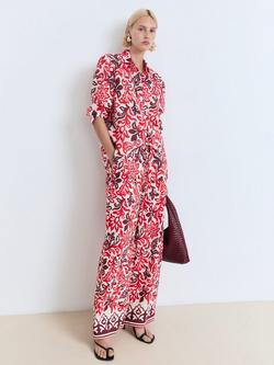 Mango Julia Floral Print Cotton Shirt - view 2, Pink/Multi