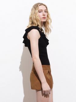 Mango Juana Sleeveless Top, Black