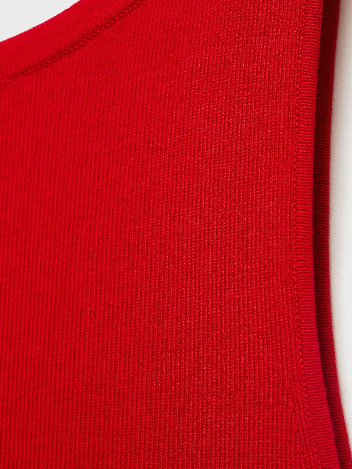 Product image 6 of 6, which shows Mango Suenyo Fine Knit Sleeveless Top, Red, S