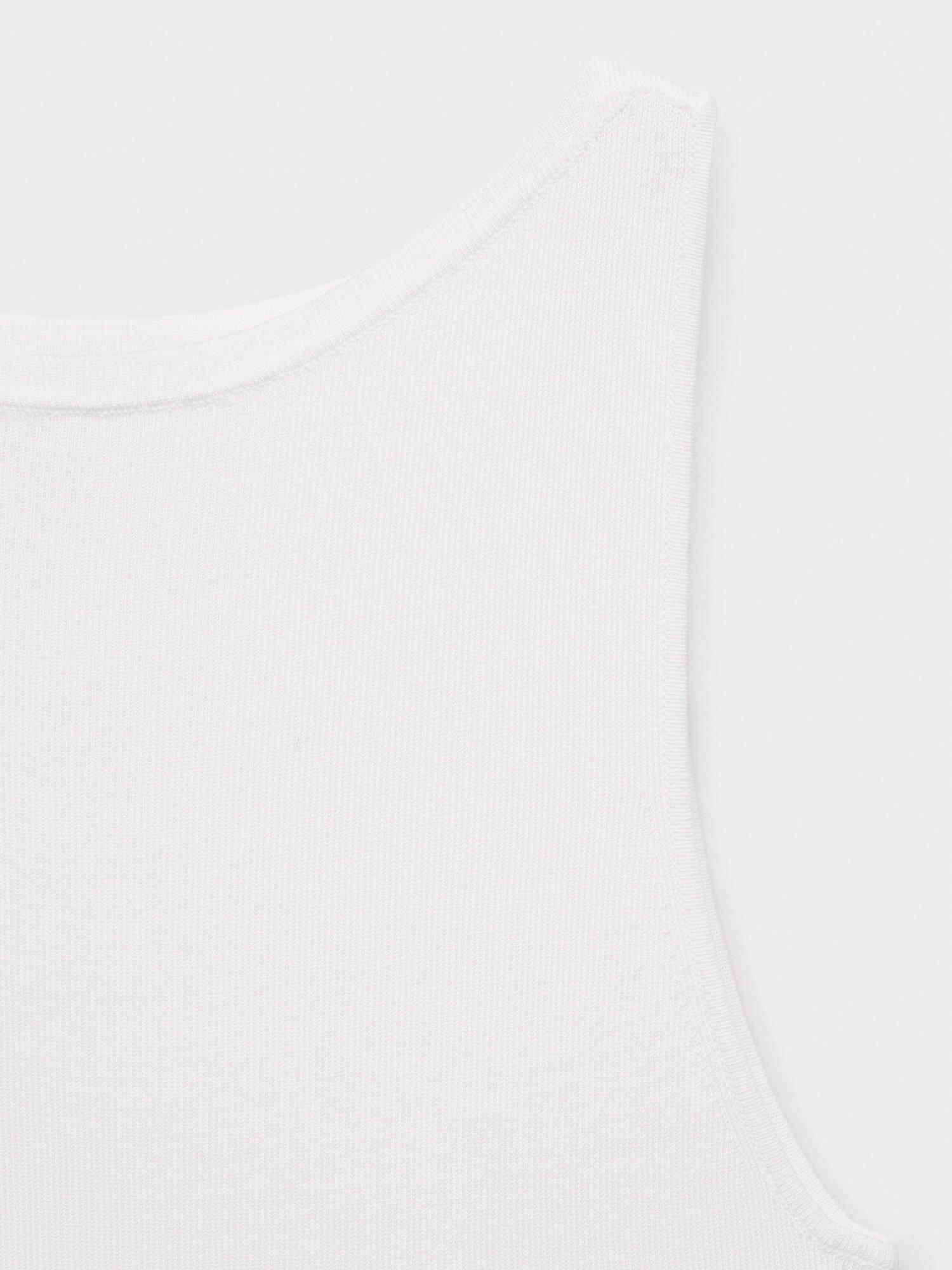 Product image 5 of 7, which shows Mango Suenyo Fine Knit Sleeveless Top, Natural White, XXS