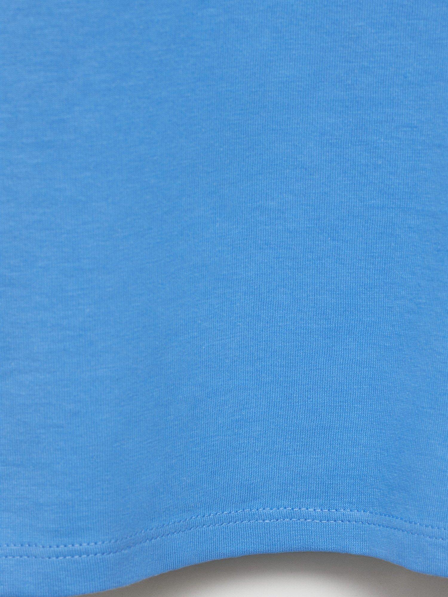 Product image 5 of 7, which shows Mango Viri Cap Sleeve Top, Medium Blue, 6XL