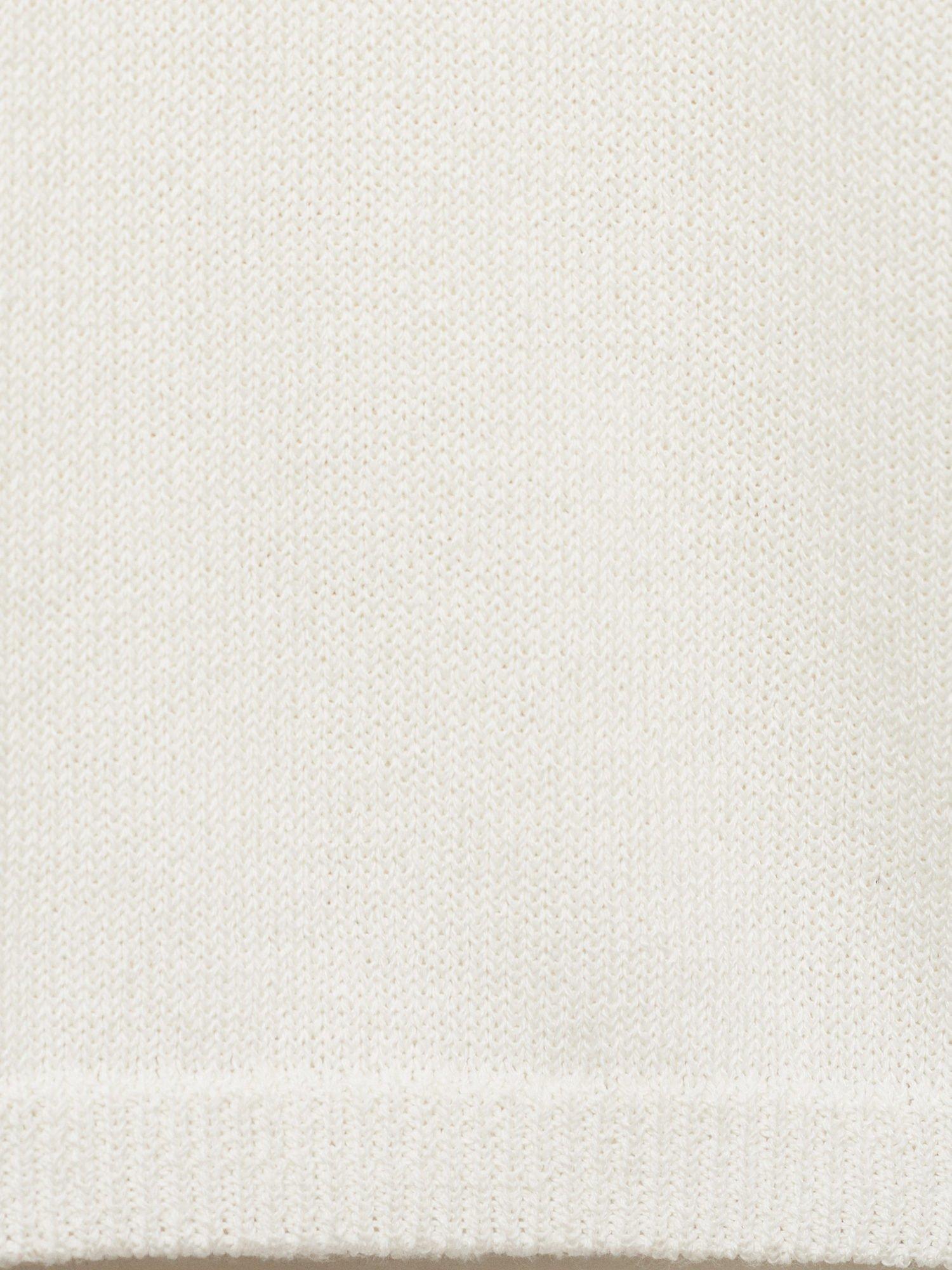 Product image 5 of 8, which shows Mango Paloma Cotton blend Straight Knitted Trousers, White, L