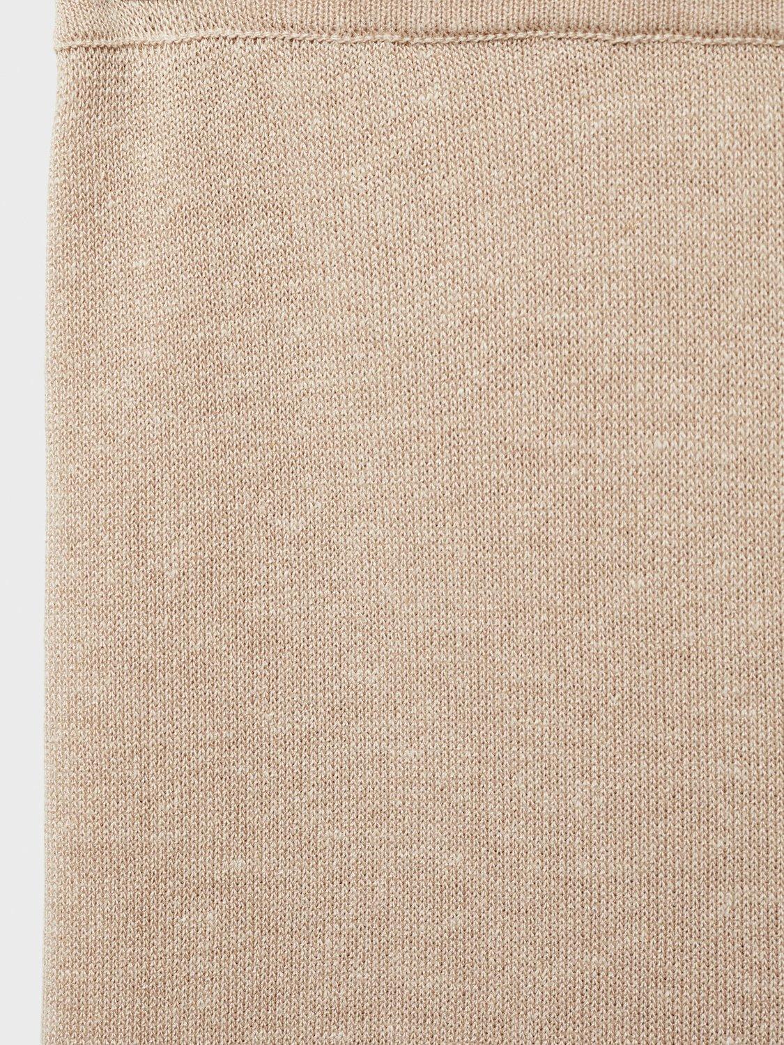 Product image 5 of 8, which shows Mango Vella Straight Fine Knit Trousers, Pastel Grey, L