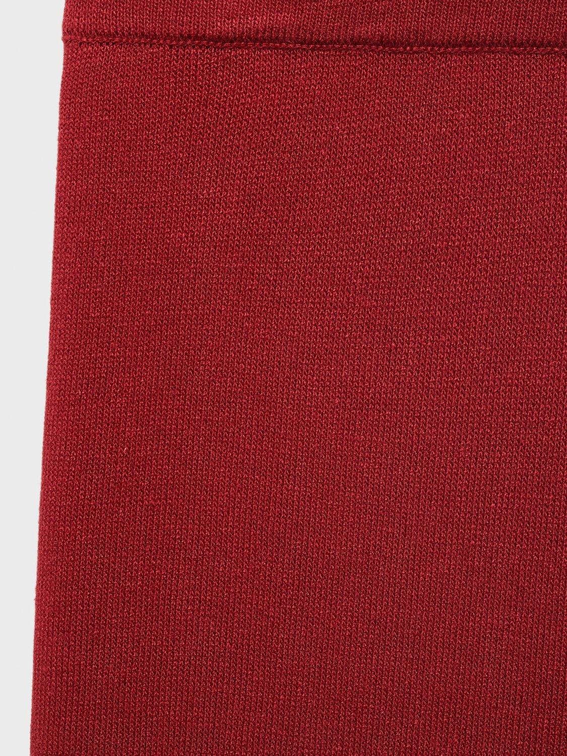 Product image 5 of 8, which shows Mango Vella Straight Fine Knit Trousers, Red, XS