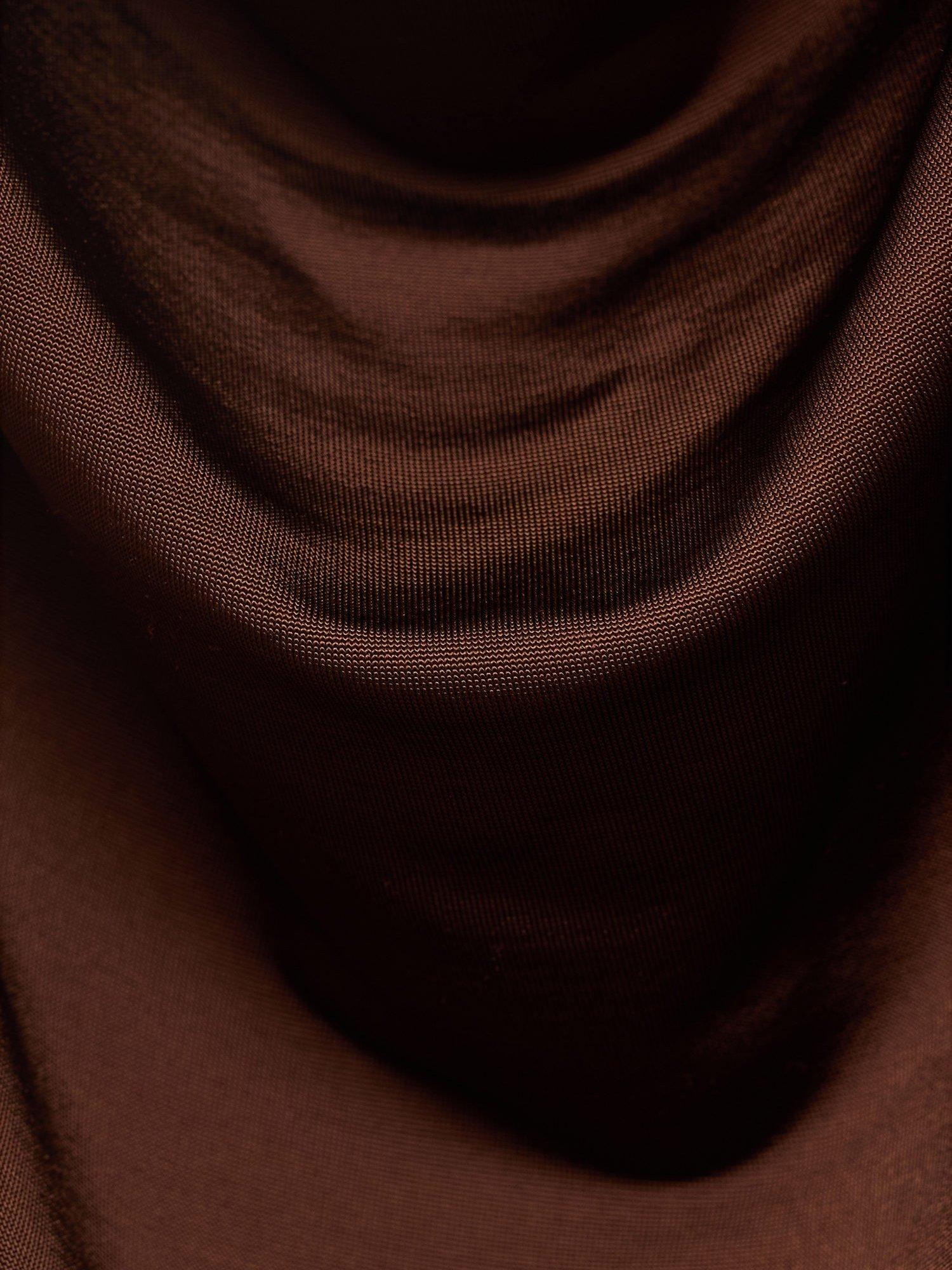 Product image 7 of 7, which shows Mango Alare Metallic Stud Drape Top, Dark Brown, L