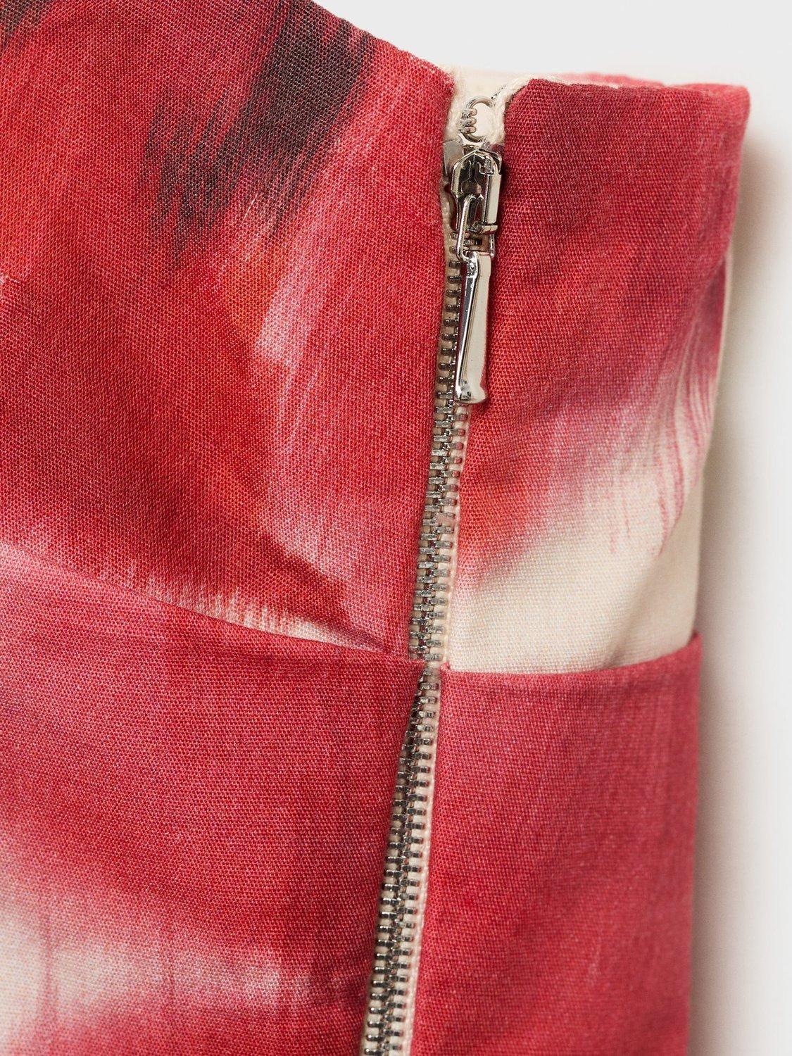 Product image 5 of 7, which shows Mango Aquare Abstract Floral Bandeau Top, Beige/Multi, L