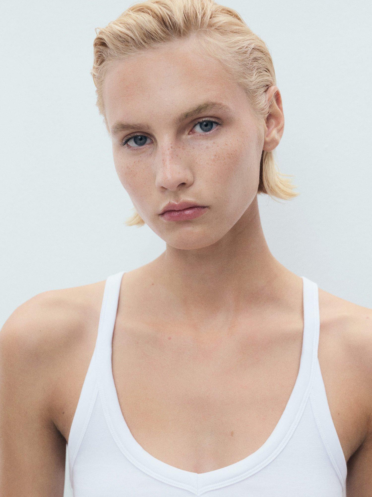 Product image 5 of 7, which shows Mango Chloe Top, White, XL