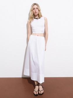 Mango Creta Knot Back Crop Top - view 2, White