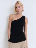 Mango David Asymmetric Drape Top
