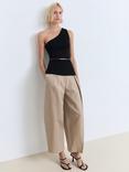 Mango David Asymmetric Drape Top