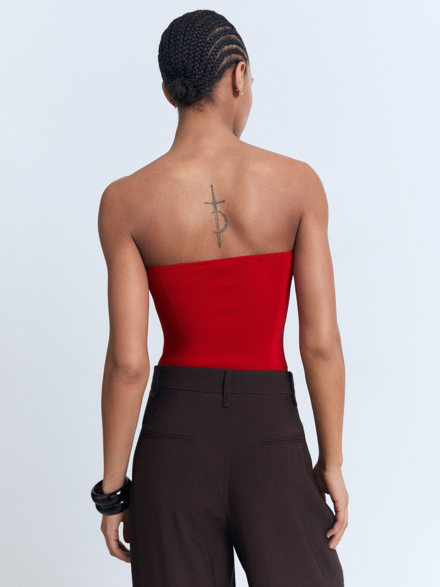 Product image 4 of 7, which shows Mango Gyal Tube Top, Red, S