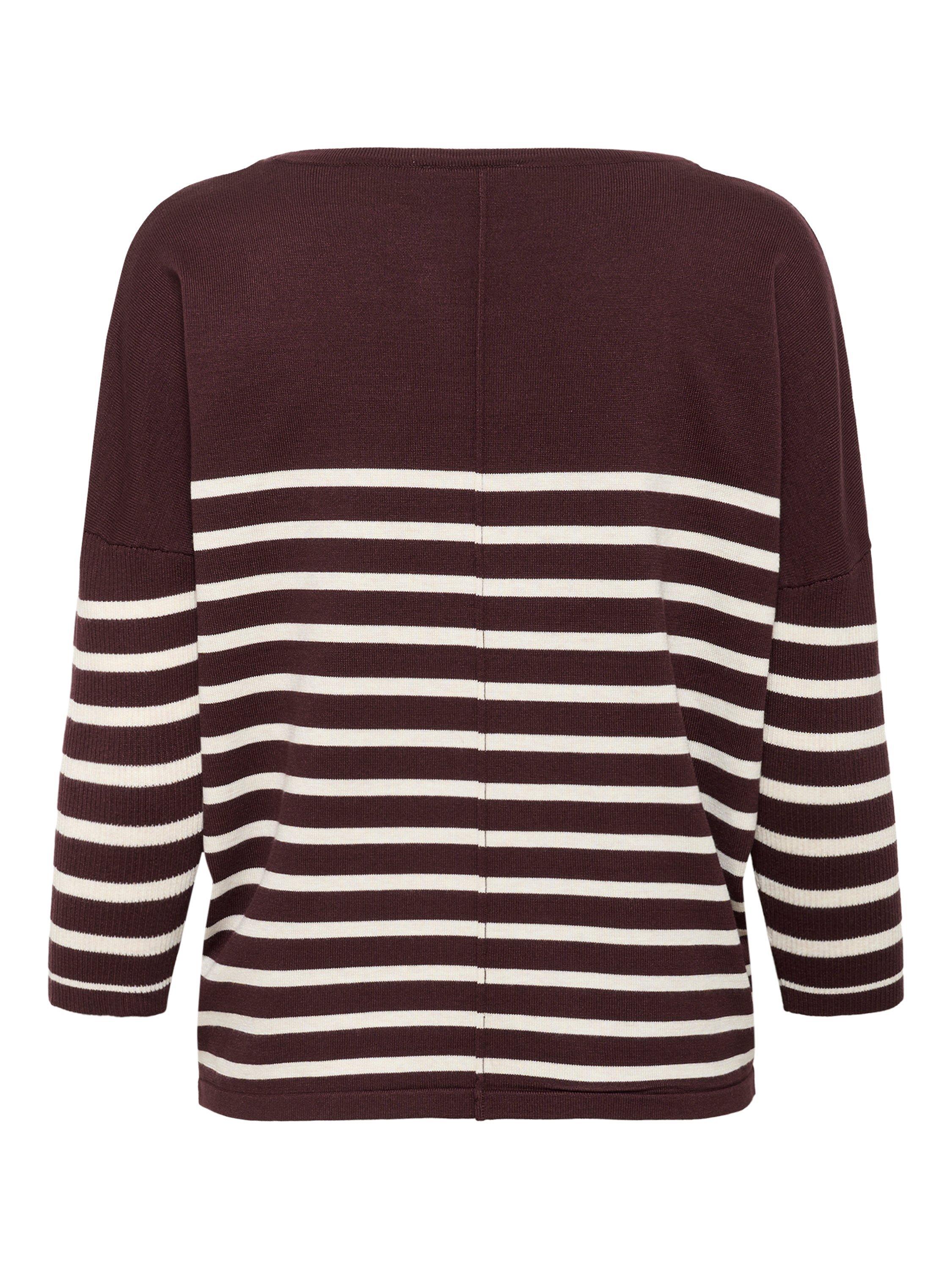 Product image 6 of 6, which shows Saint Tropez Mila Stripe Casual Fit Top, Decadent Chocolate Fog, XS