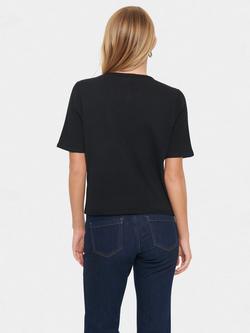 Saint Tropez Lecia Textured Short Sleeve Cardigan, Black - view 2, Black