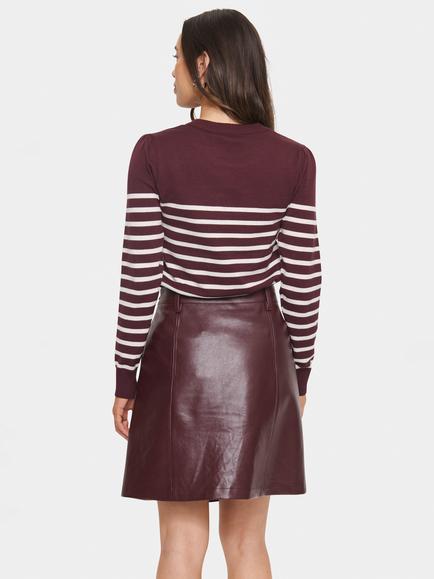 Saint Tropez Mila Stripe Long Sleeve Jumper, Decadent Chocolate Fog - view 2, Decadent Chocolate Fog