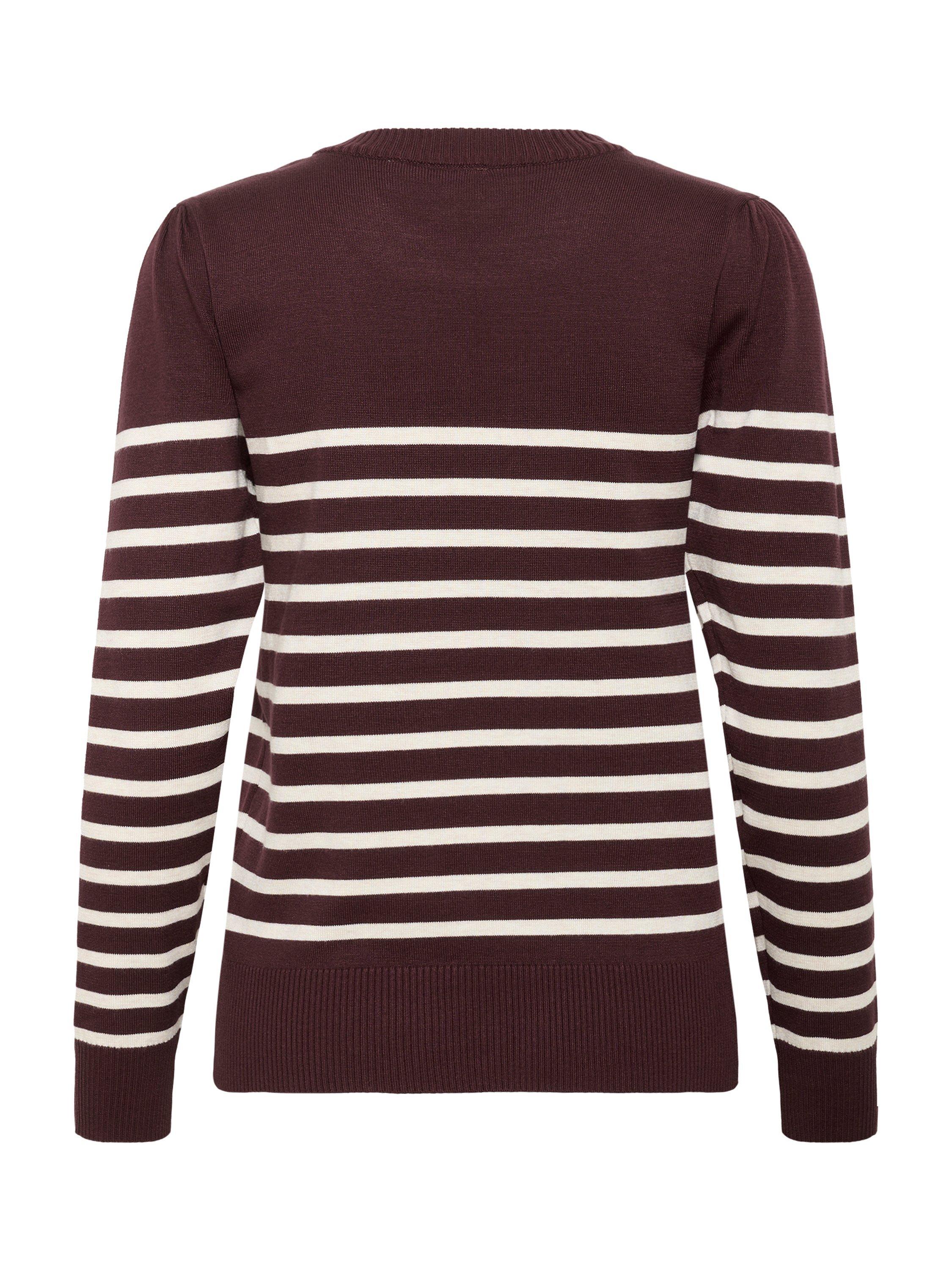 Product image 6 of 6, which shows Saint Tropez Mila Stripe Long Sleeve Jumper, Decadent Chocolate Fog, XS