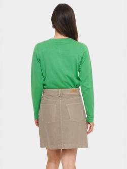 Saint Tropez Mila Long Sleeve Round Neck Cardigan - view 2, Mid Green