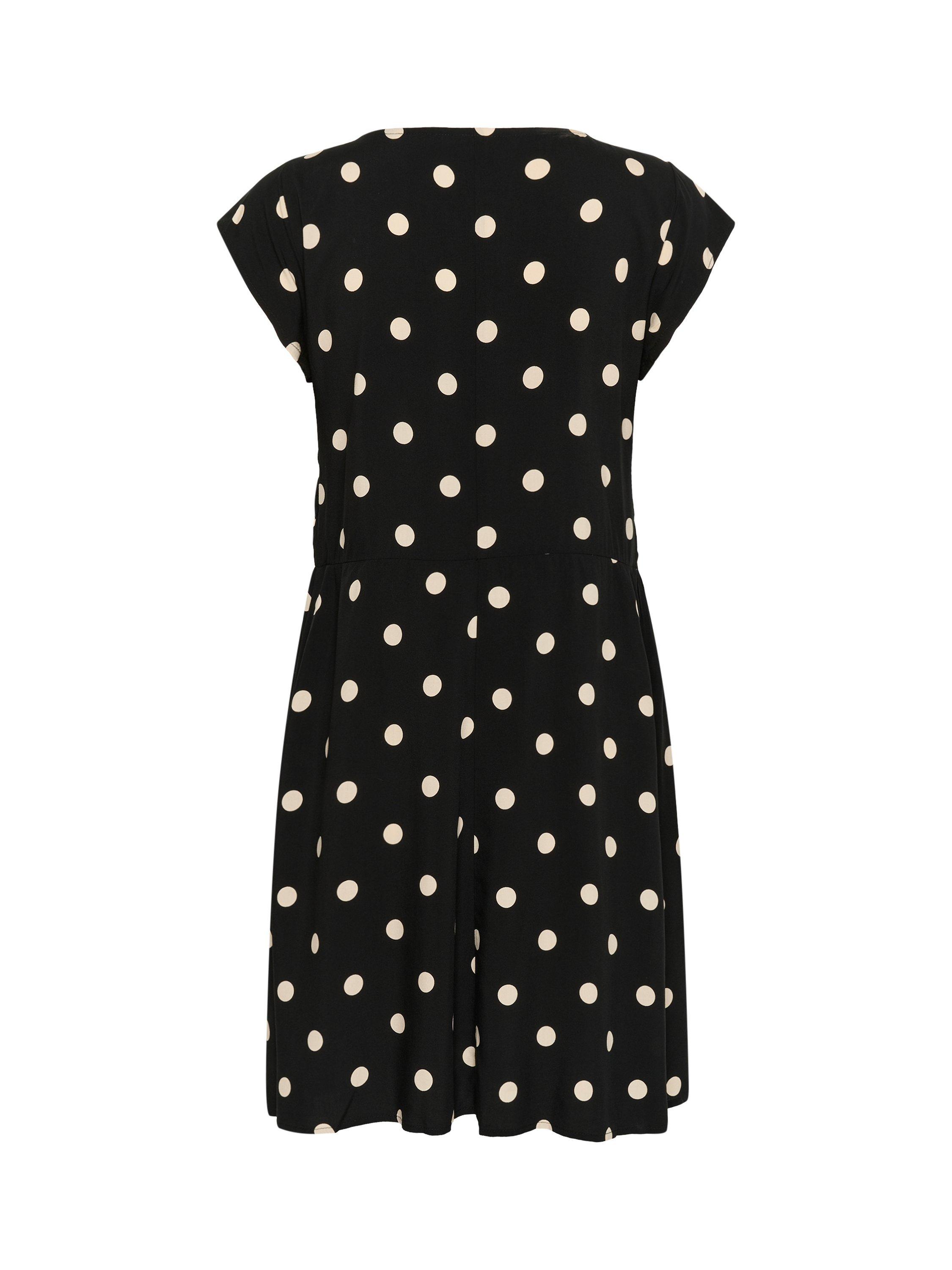 Product image 6 of 6, which shows Saint Tropez Gisla Polka Dot Crew Neck Mini Dress, Black/Multi, XS