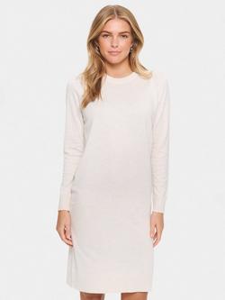 Saint Tropez Mila Long Sleeve Crew Neck Midi Dress, Beige