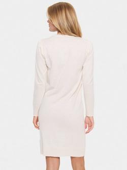 Saint Tropez Mila Long Sleeve Crew Neck Midi Dress - view 2, Beige